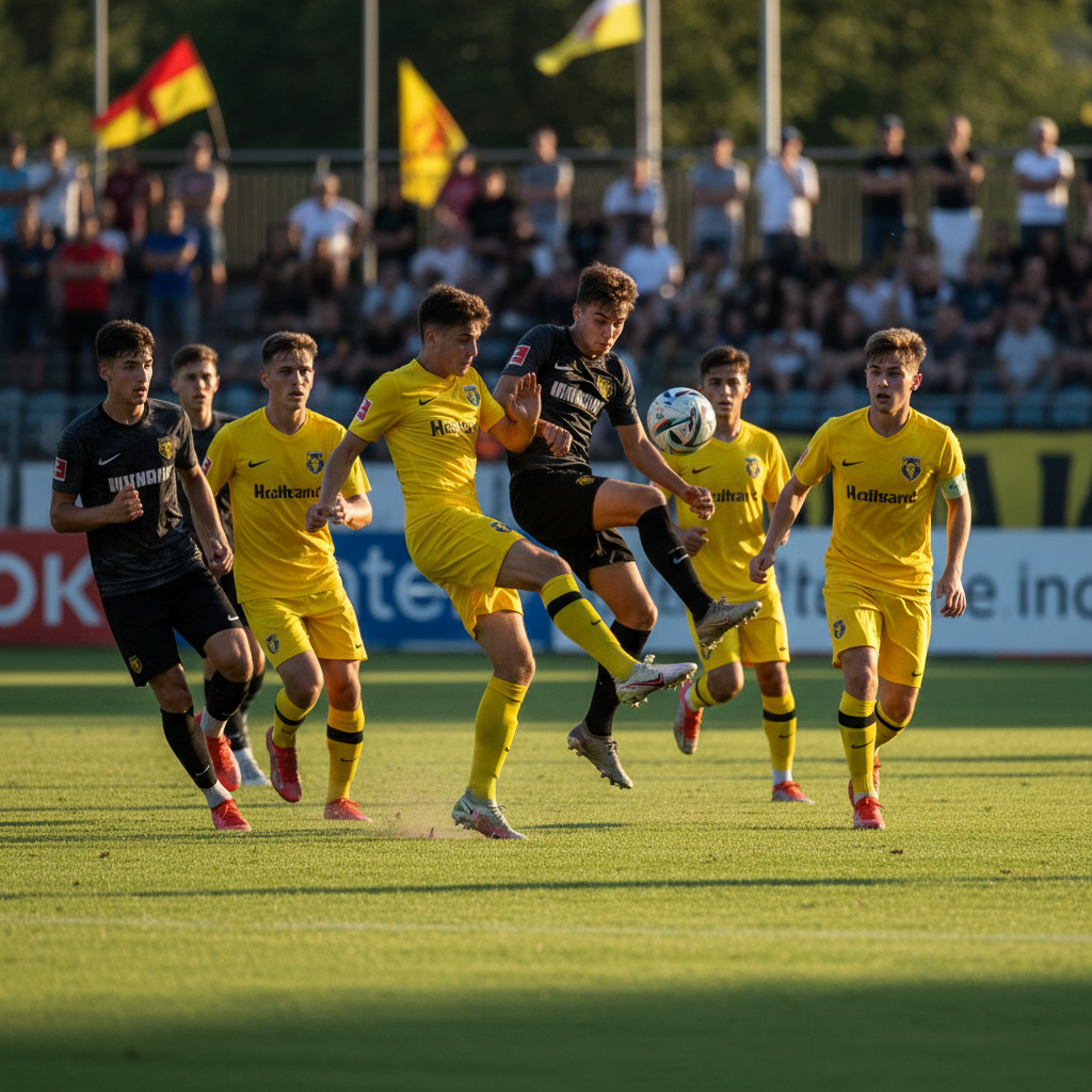 Équipe U13 du FC Fulbert posant avec leur trophée de deuxième place